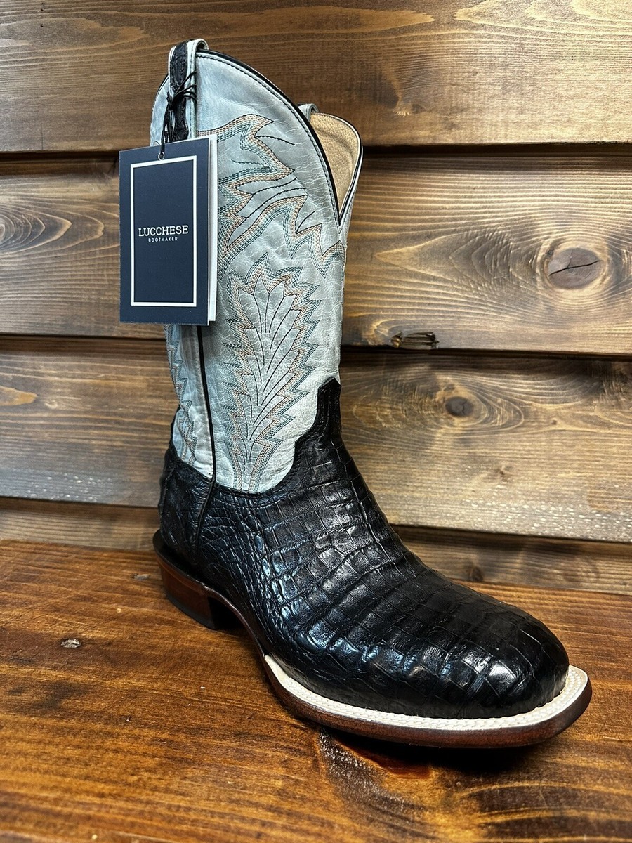 Lucchese Men's Exotic Caiman Western Boots Square Toe | eBay