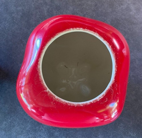 Vintage ROBUST McCoy Tomato Shaped Cookie Jar Bright RED - Picture 6 of 9