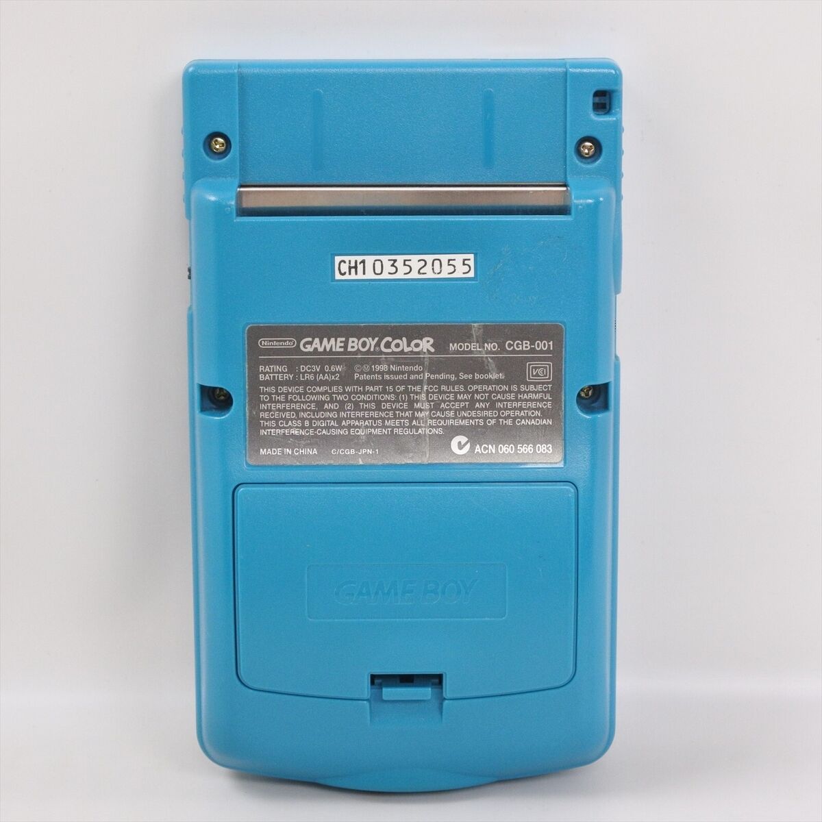 GameBoy Color Console BLUE CGB-001 made in CHINA CH10352055 GameBoy Color Console BLUE CGB-001 made in CHINA CH10352055