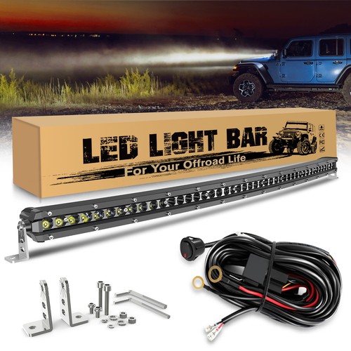 BraveWAY 20 26 32 38 44 50" LED Light Bar Slim Reflect Work Driving Lamp 4X4 SUV - Picture 26 of 44