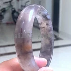 Natural Grade A 64-65mm Lavender Purple Jade Gems Bangle Bracelet