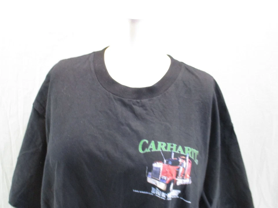 Camiseta Carhartt Talla L Para Hombre Negra Bolsillos Manga Corta Algodón Orgánico 5BL-385 Foto 2 de 4