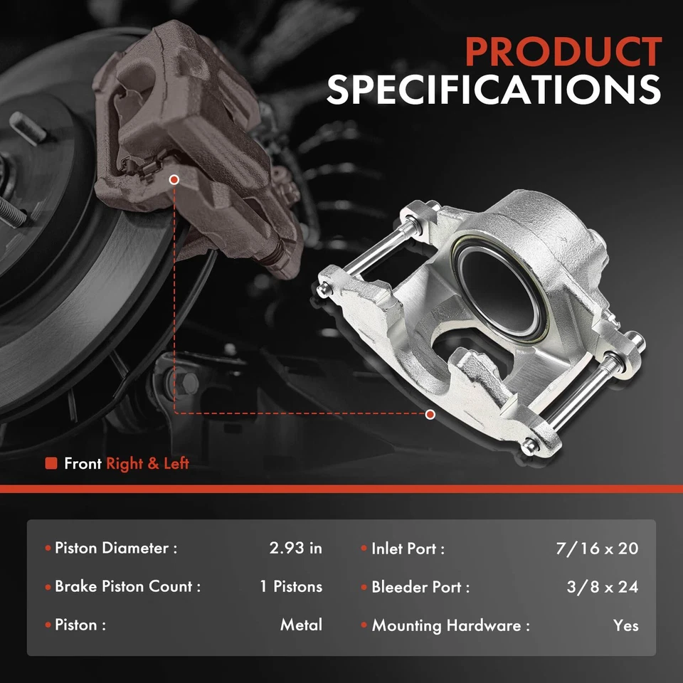 Пара суппортов переднего тормоза для Chevy Camaro 1969 Buick Apollo Oldsmobile Pontiac - Изображение 2 из 4