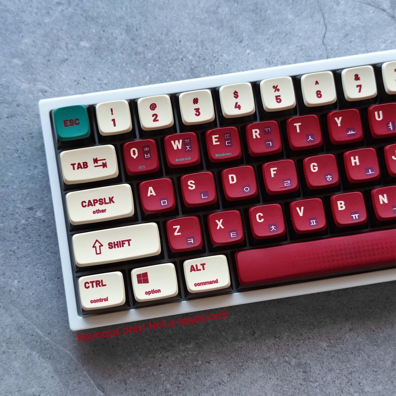 Retro Red White Keycaps PBT nintendo Computer Pudding for MX Mechanical Keyboard