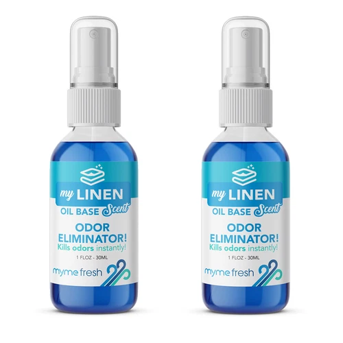 2x LINEN Air Freshener Scent Concentrated Spray Car Odour Eliminator MyMe Fresh - Picture 1 of 24