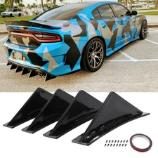 For Dodge Charger Challenger 4X Shark Fin Rear Bumper Diffuser Spoiler Splitters