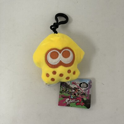 Club Mocchi-Mocchi- Nintendo Splatoon Clip-On Plush Stuffed Toy - Sun Yellow