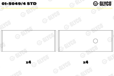 GLYCO 01-5049/4 STD Pleuellager for DACIA DONGFENG (DFAC) FENGSHEN INFINITI LADA