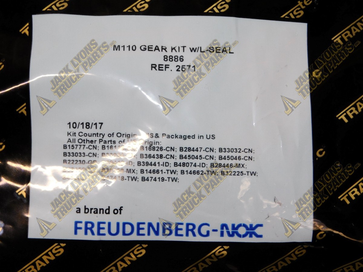 8886 New Sheppard M110 Complete Gear Seal Kit, OEM# 5545491