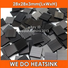 10pcs Black 28 28 3mm Aluminum Chip Heatsink Cooling For Ram IC Chip AMD Chipset