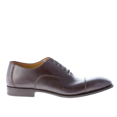 MIGLIORE men shoes made in Italy Dark brown calf leather oxford cap toe