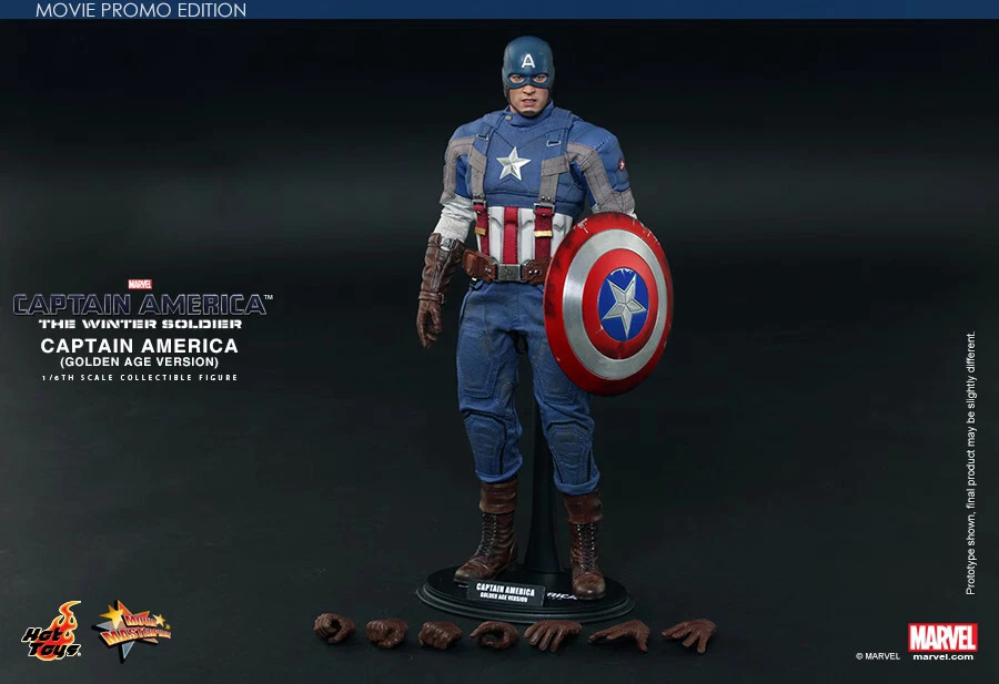 Nuevo Hot Toys MMS 240 Capitán América 2 Steve Roger Versión Edad de Oro Chris Foto 3 de 4