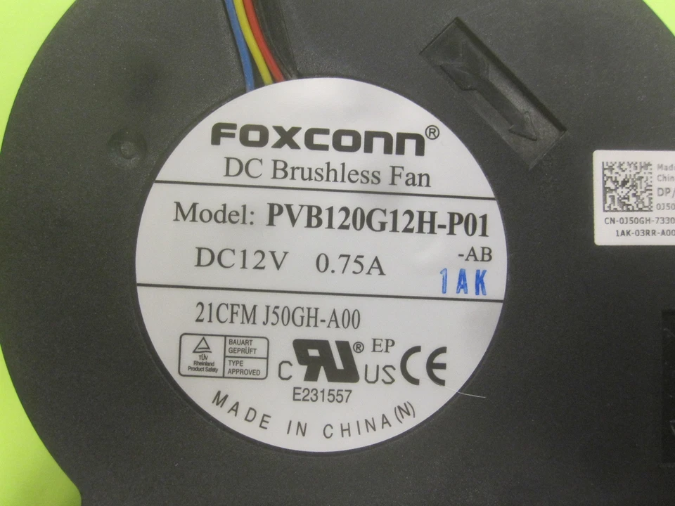 Dell Optiplex 390 790 990 3010 7010 9010 SFF  Cooling Fan 12V 0.75A 4Wire 0J50GH - Image 3 of 4