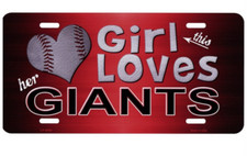 this girl loves her giants san francisco license plate made in usa