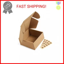 Eupako Small Shipping Boxes 4x4x2 Inches - 50 Pack Brown Corrugated Cardboard bo