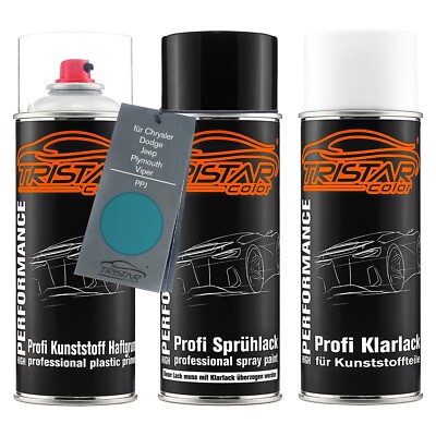 Lack Spraydosen Set Kunststoff für Chrysler PPJ Island Teal S. GL. Perl Metallic
