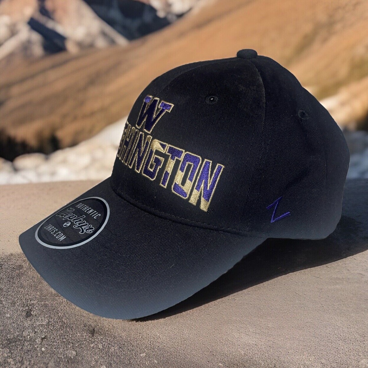 New Washington Huskies Hat Zephyr Authentic Black Cap  display picture 1