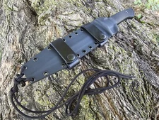 Cold Steel OSS Kydex Sheath, Pancake Style, Scout Carry ,Firesteel, Paracord(BK)