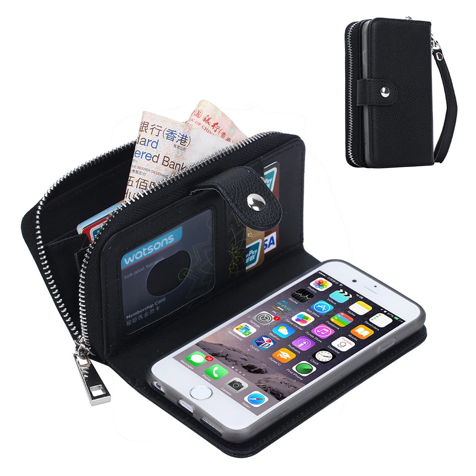 Zipper Wallet Purse Crossbody Case For iPhone X / XR / XS / XS Max - Image 4 of 4