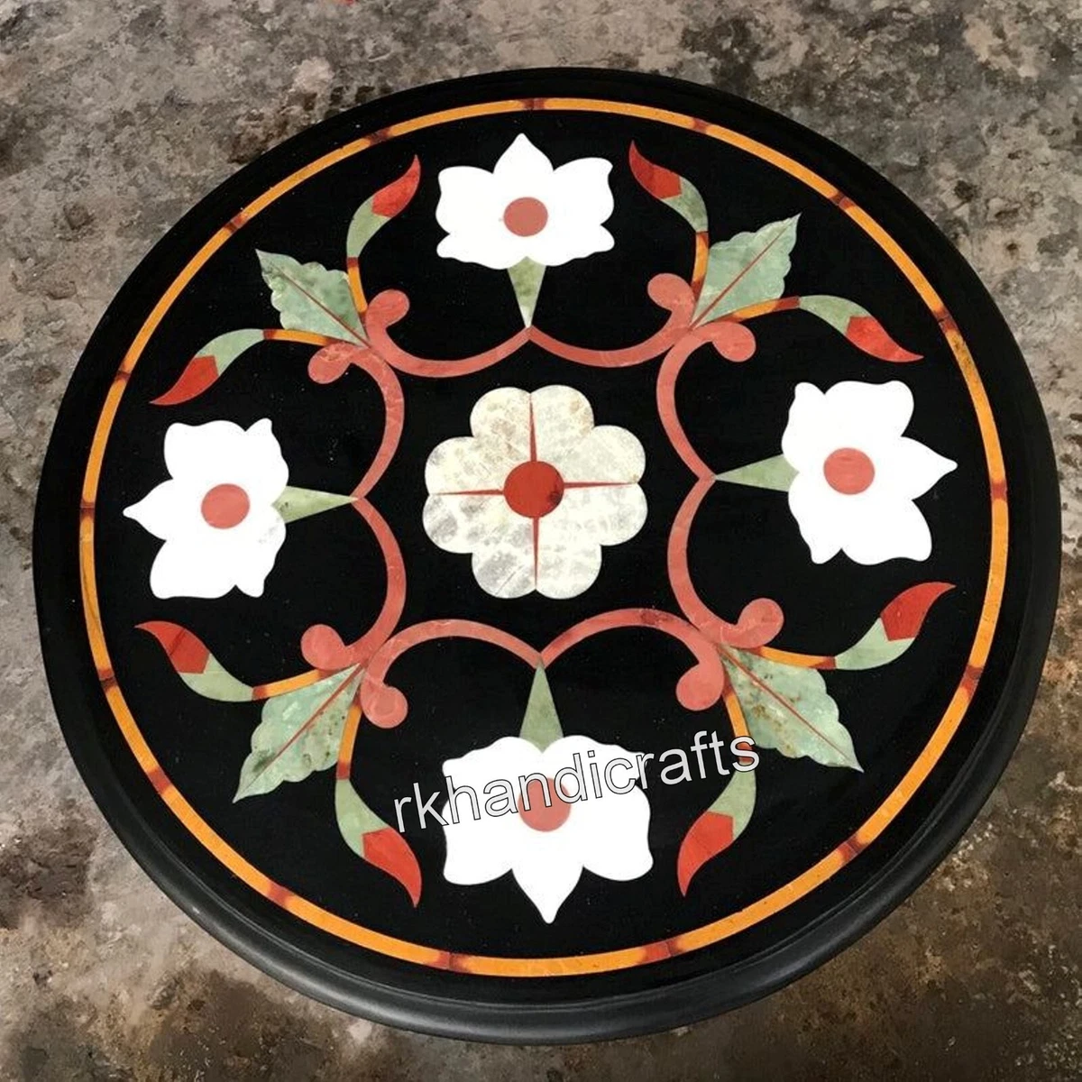 Marble inlay online coffee table