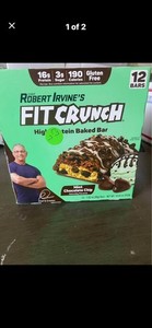 Fit Crunch Mint Chocolate Chip Protein Baked Bars,  12ct best by 01/2027