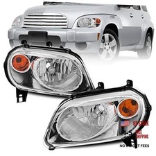 Headlight Assembly Compatible with 2006-2011 Chevy HHR Front Lamp with Chrome