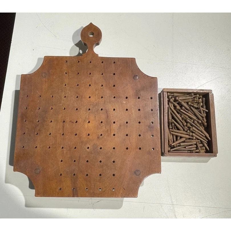 Vintage 20th Swiss Solitaire game board - Image 2 of 4