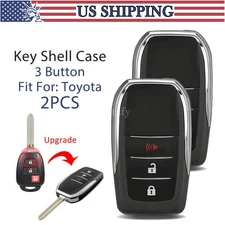 2 Modified Flip Remote Key Shell Case For Toyota Yaris RAV4 Highlander Tacoma 3B