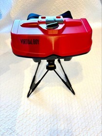 Nintendo Virtual Boy VB Console VUE-S-RA with Box 3 Games Set Tested