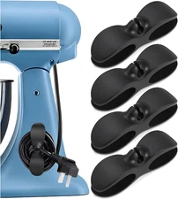 4 Pack Upgraded Cord Organizer for Kitchen Appliances with Self Adhesive Mount -