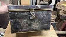 Antique Kitchen Metal Bread Box Handle Hinged...