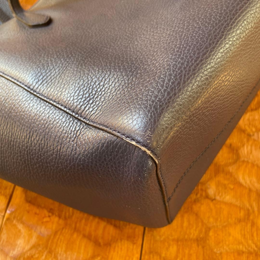 GUCCI Swing Leather Tote Bag Navy Turquoise Bi-Color Made in Italy thumbnail 15