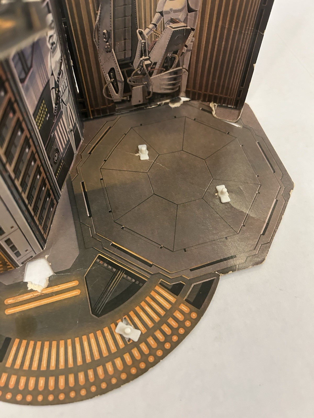 STAR WARS CLOUD CITY PLAYSET BACKDROP W FOOT PEGS & FIGS KENNER VINTAGE 1980 ESB