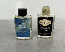 Vintage Fuller Brush Co ~Miniature Aftershave And Toilet Water Bottles ~ Empty