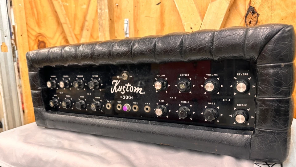 Kustom 200 K200B5 Vintage 4-Kanal PA Verstärker Kopf - Reverb funktioniert nicht - LESEN