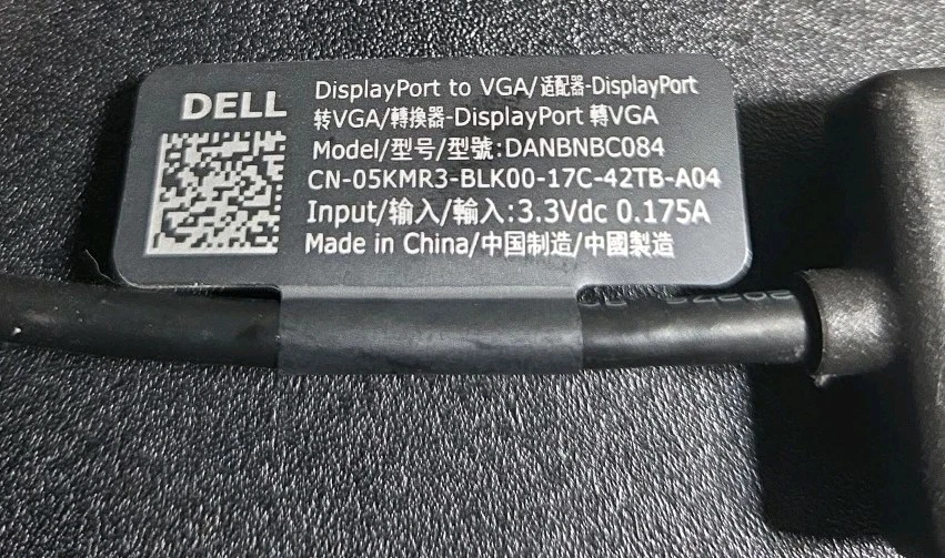 Dell 0M9N09 DisplayPort to VGA Adapter – Tested, Used Once, Genuine OEM - Image 4 of 4