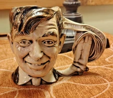 Vtg BYRON MOLDS Ceramic Will Rogers Big Cup Mug I NEVER MET A MAN I DIDN'T LIKE