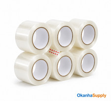 6 Rolls Clear Packing Tape 2" x 110 Yards Heavy Duty Shipping Tape