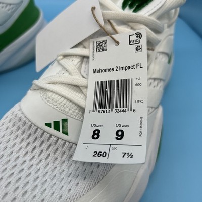 Adidas Mahomes 2 Impact FLX Throw a Good Time White Green Mens 8