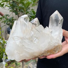 6.5lb Natural Clear White Quartz Crystal Cluster Rough Healing Specimen