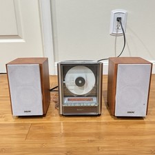 Sony CMT-EX100 Vertical CD Player AM/FM Stereo w/ SS-CEX100 OEM Speakers WORKING
