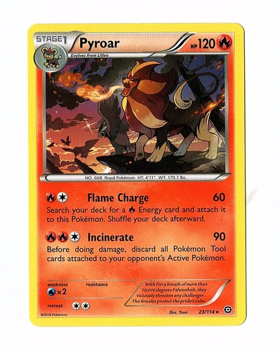 Pyroar 23/114 XY - Steam Siege Regular Rare - Pokemon Card LP