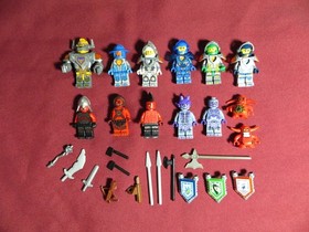 LEGO Nexo Knights Minifigures LOT. 13 Figures , Shields , Weapons,Armor