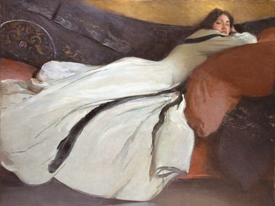 Repose John White Alexander 1895 Woman Resting Painting Poster Art Print