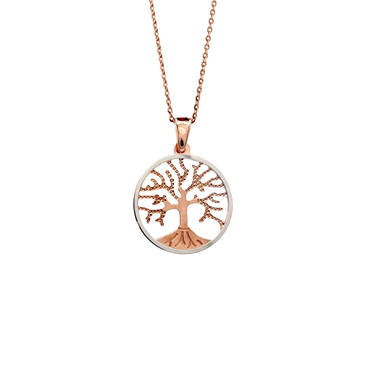 Naava Collana Oro Rosa 9K Con Pendente E Diamante Naturale - Gioiello Certificato, Regalo Di Lusso
