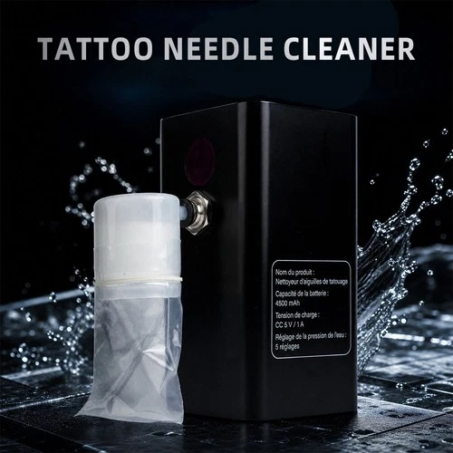 Wireless Tattoo Needle Cleaner 4500mAh Rechargeable Needle Washer Easy Use - product listing photo