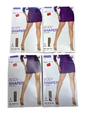 Hanes Stylessentials Body Shaper Pantyhose 4 Pair Silky Sheer Leg 3X/4X Nude