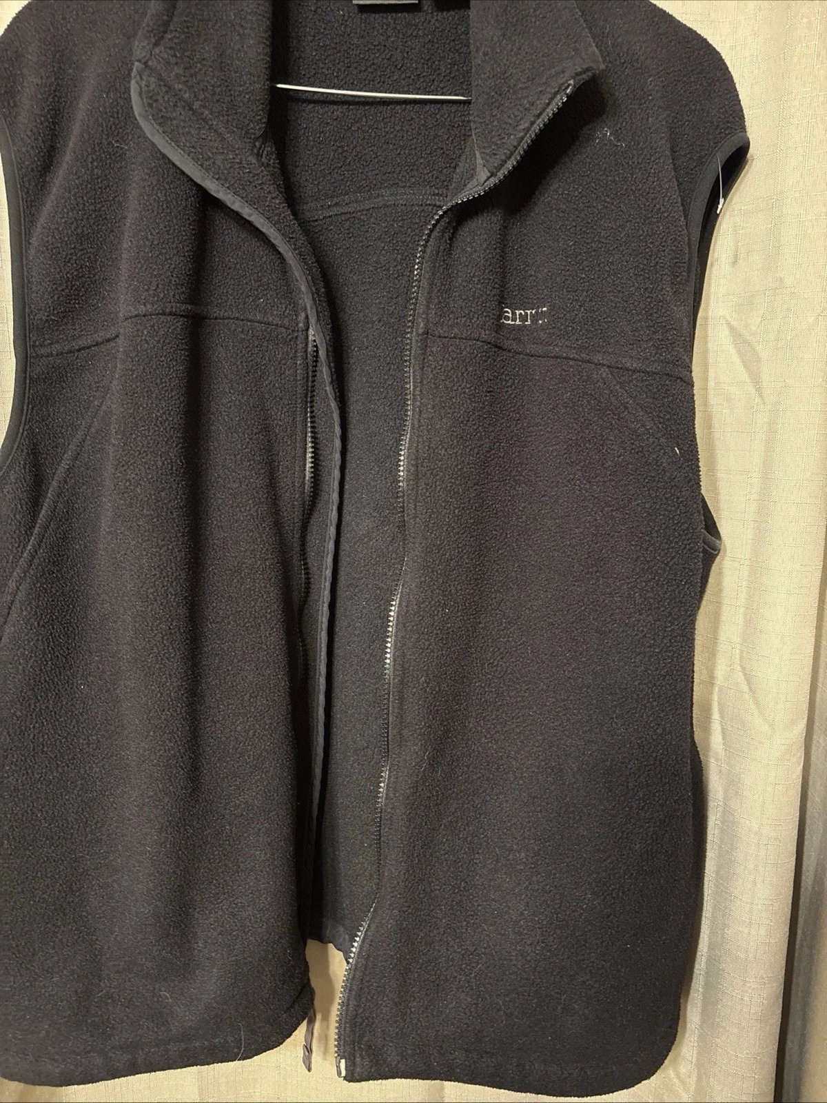 Marmot Dropline Fleece Vest Men's XL Black Full Zip Lightweight ,see Pics!!