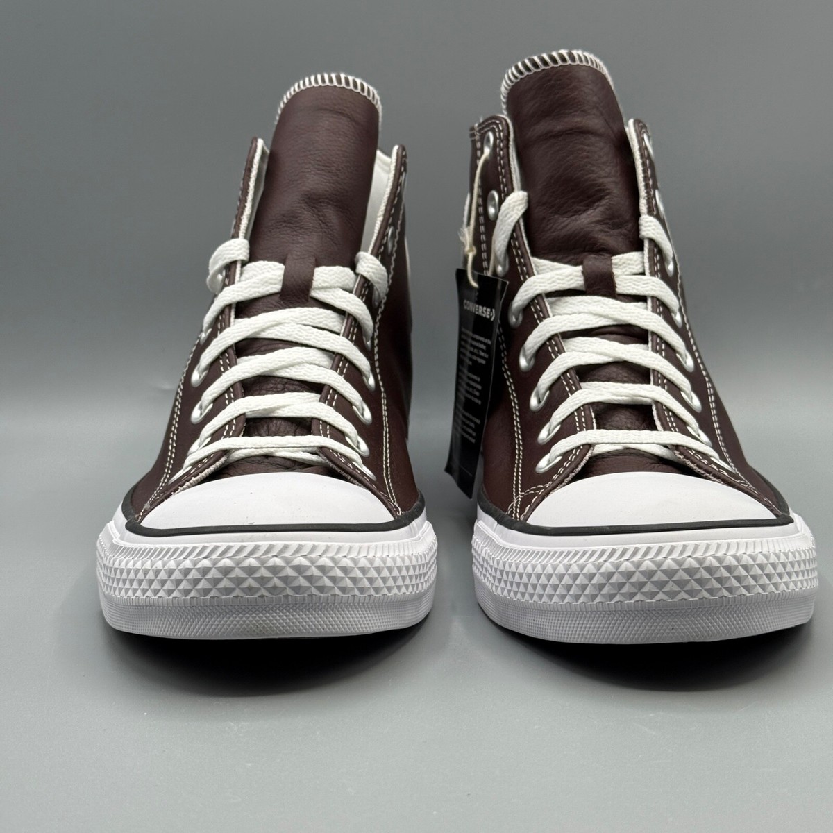 marron　0617ー0708 Converse Chuck Taylor Men's 7 Leather Sneakers Hi Top Brown
