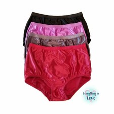 Valentine Gift High Waist Full Coverage Shiny Smooth Silky Satin Brief Panties